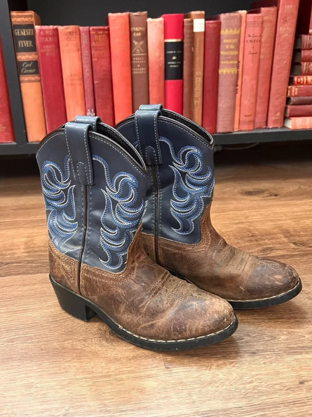 Cody James Western Cowboy Leather Boots - Brown blue Sz 12